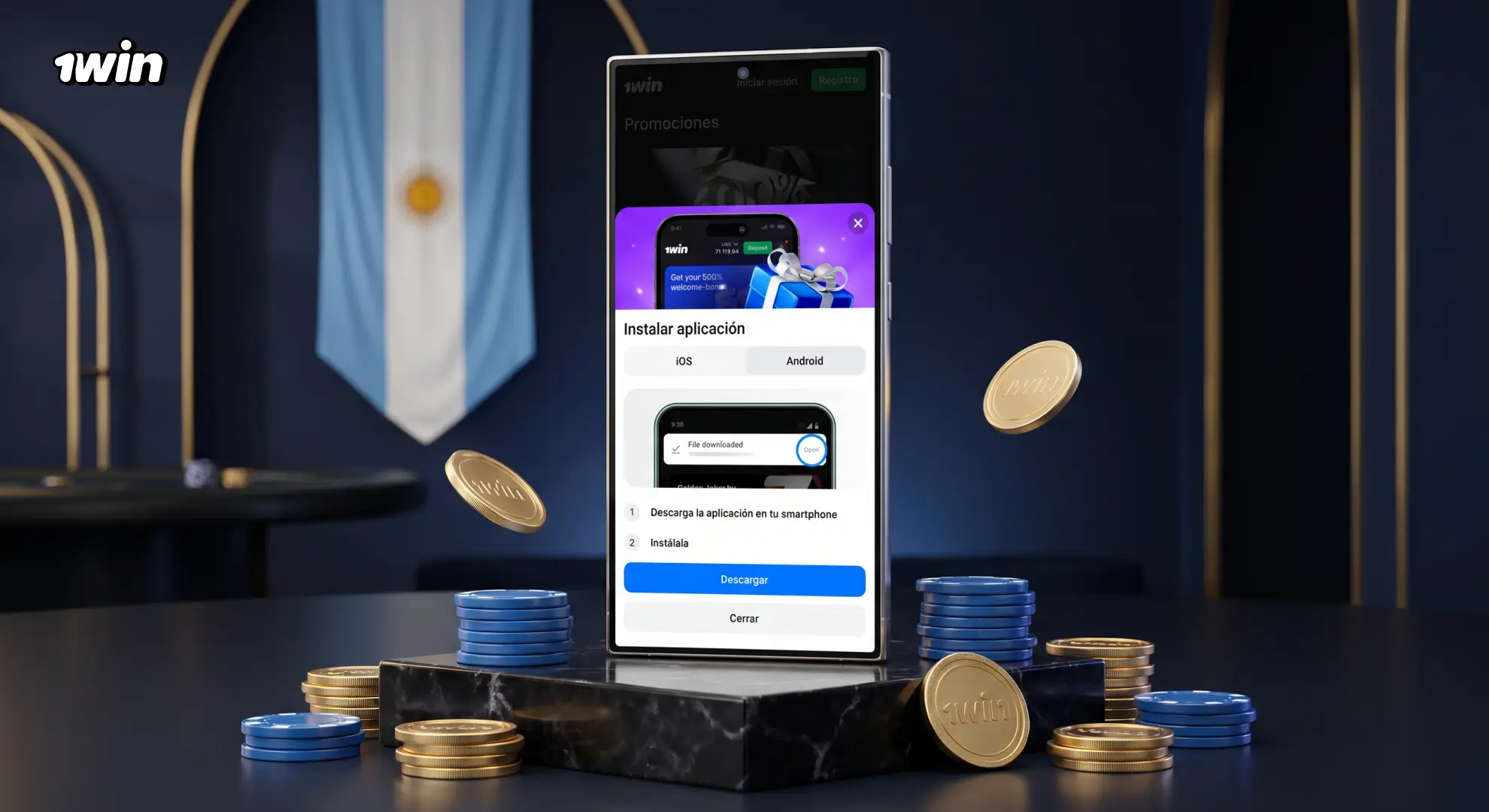 Instalación de 1win en iOS desde Safari